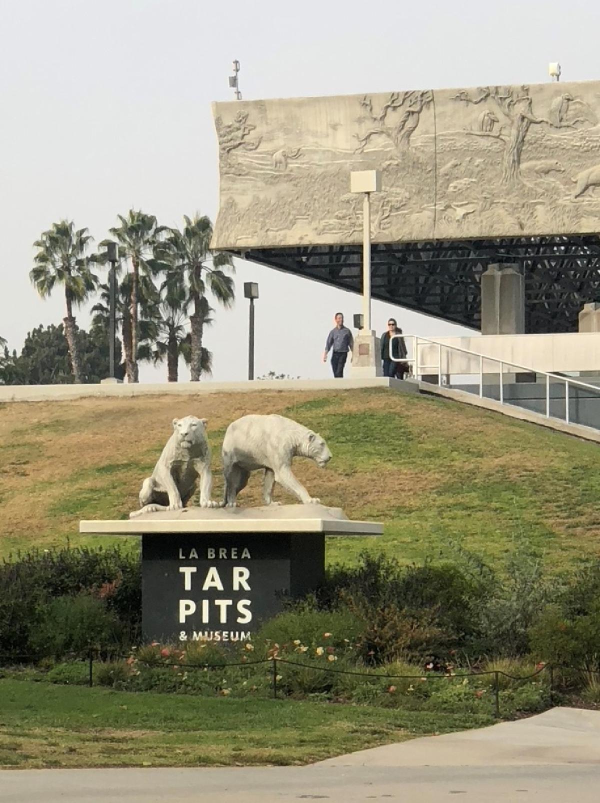 The museum at the La Brea Tar Pits in Los Angeles, California, contains instructional exhibits about animal life in prehistoric times. (Photo courtesy of Bill Neely)