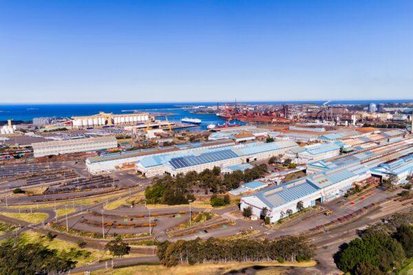 A view of Port Kembla industrial complex in New South Wales, Australia. (Taras Vyshnya/Adobe Stock)