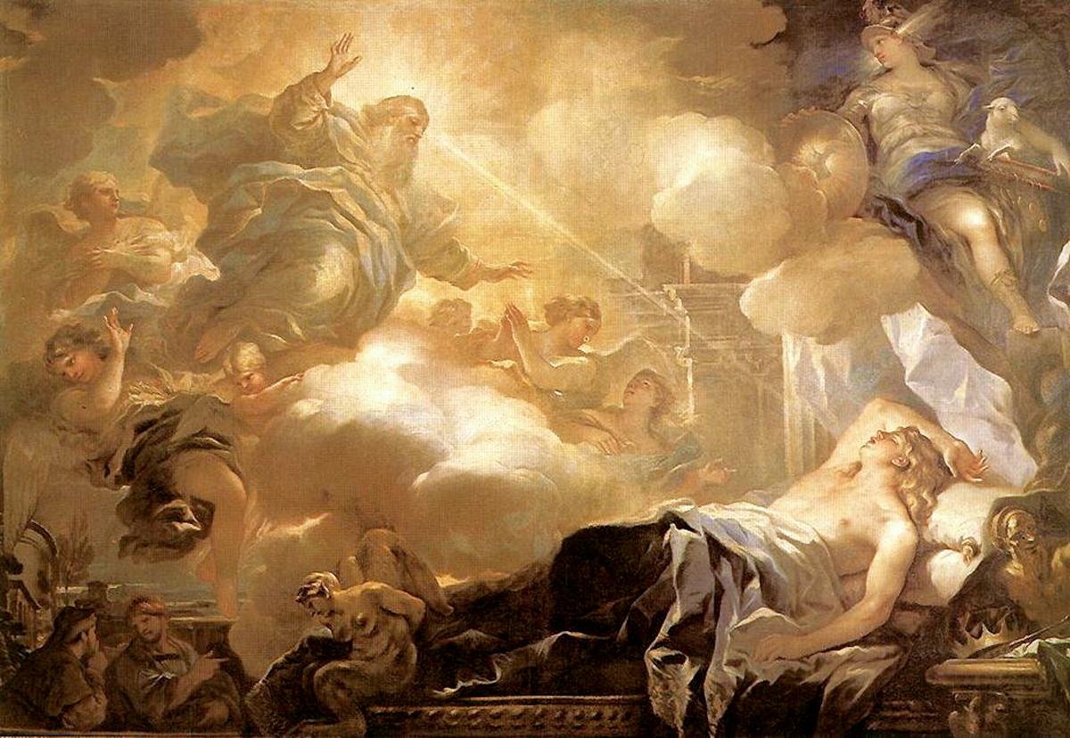 <span data-sheets-value="{"1":2,"2":"If we seek our purpose in life, we will find it. \"Dream of Solomon,\" circa 1694–1695, by Luca Giordano. Oil on canvas; 8 feet by 11 feet, 9 1/4 inches. The National Museum of Prado, Madrid. (Public Domain)"}" data-sheets-userformat="{"2":11011,"3":{"1":0},"4":{"1":2,"2":2228223},"11":4,"12":0,"14":{"1":3,"3":1},"16":12}">If we seek our purpose in life, we will find it. "Dream of Solomon," circa 1694–1695, by Luca Giordano. Oil on canvas; 8 feet by 11 feet, 9 1/4 inches. The National Museum of Prado, Madrid. (Public Domain)</span>