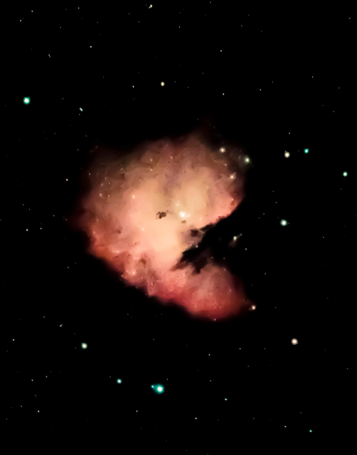 The so-called "Pacman Nebula." (SWNS)