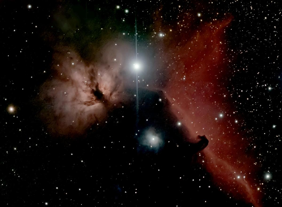 A space photo captures the Horsehead Nebula among several other celestial sights. (SWNS)