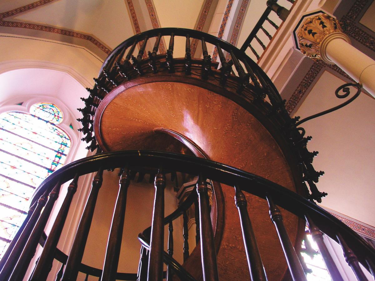 Spiral staircase in Loretto Chapel, Santa Fe. New Mexico (Jim Buzbee/Shutterstock)