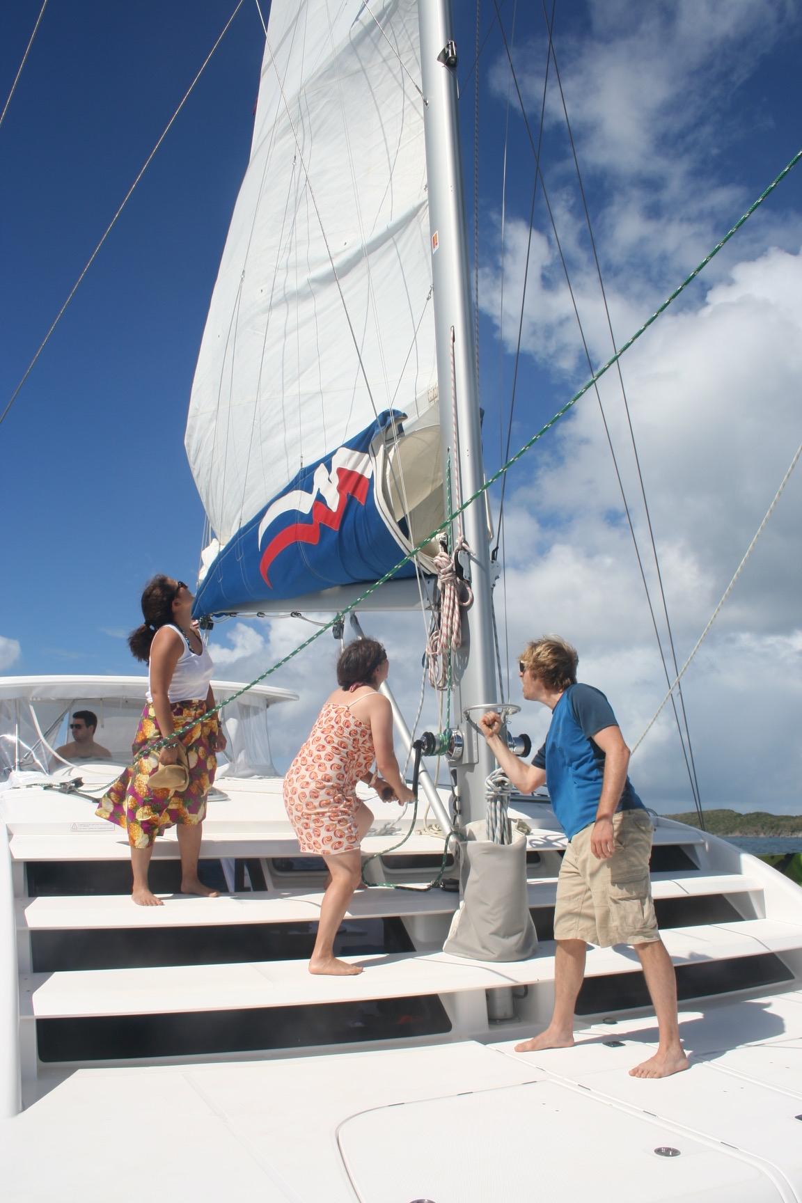 Catamaran in the British Virgin Islands. (Andy Yemma)