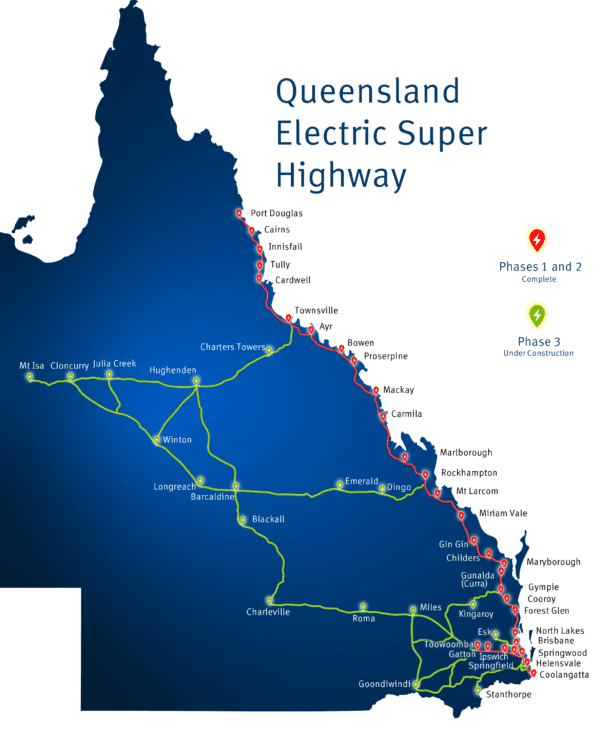 Queensland's Electric Super Highway. (State of Queensland)