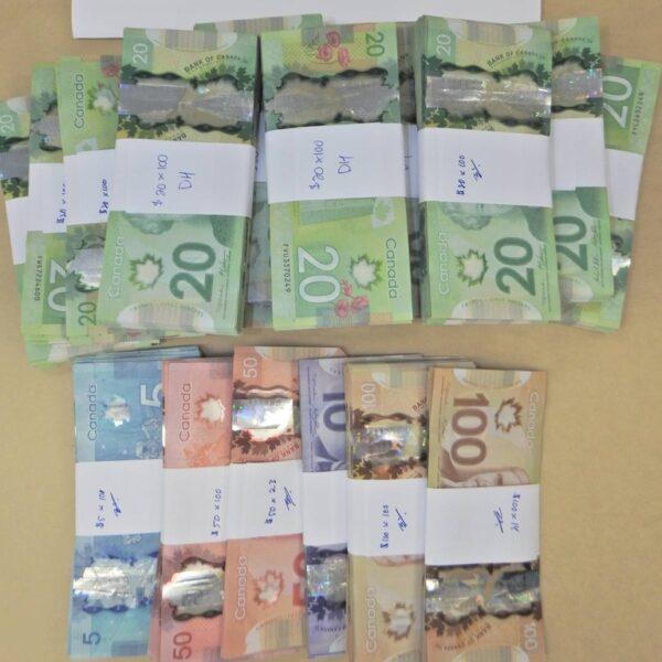 More than $1 million worth of drugs, cash, and firearms were seized in a drug bust in southwest Edmonton, Alb. on Feb. 23, 2022. (Alberta Law Enforcement Response Teams)