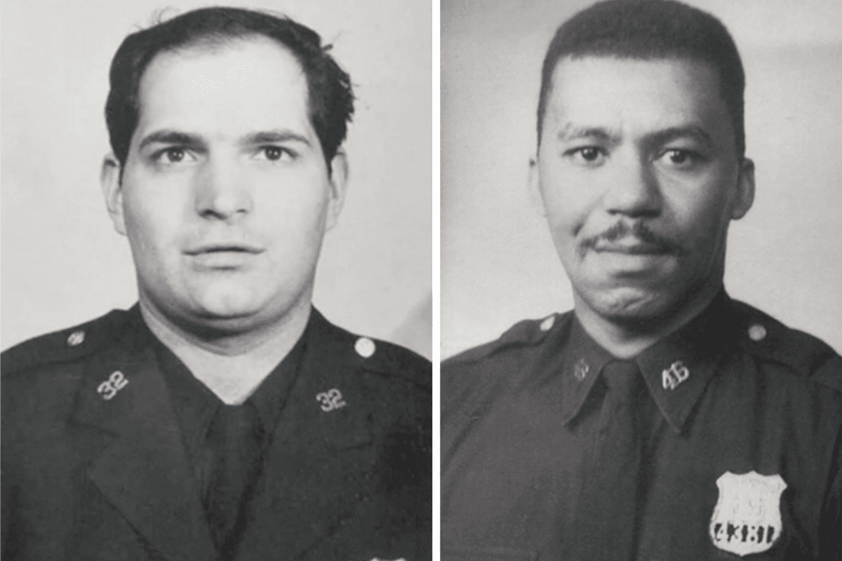 Officers Joseph Piagentini (L) and Waverly Jones (R) were killed in an ambush on May 21, 1971, in Harlem, New York. (New York Police Department)