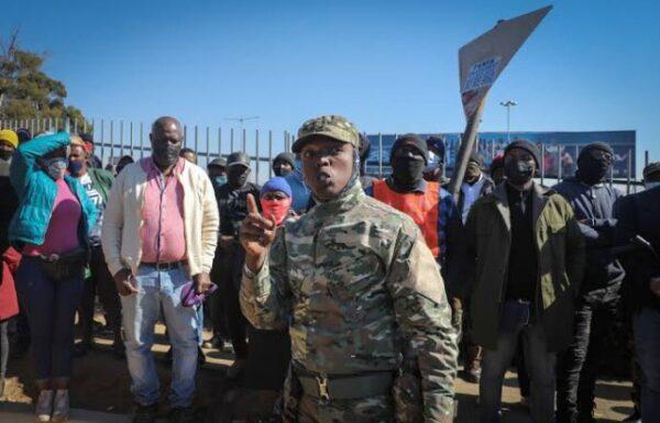 Dudula leader Nhlanhla Lux says that undocumented foreigners are forcing many South Africans "into a corner." (Courtesy of SA Police Service.)