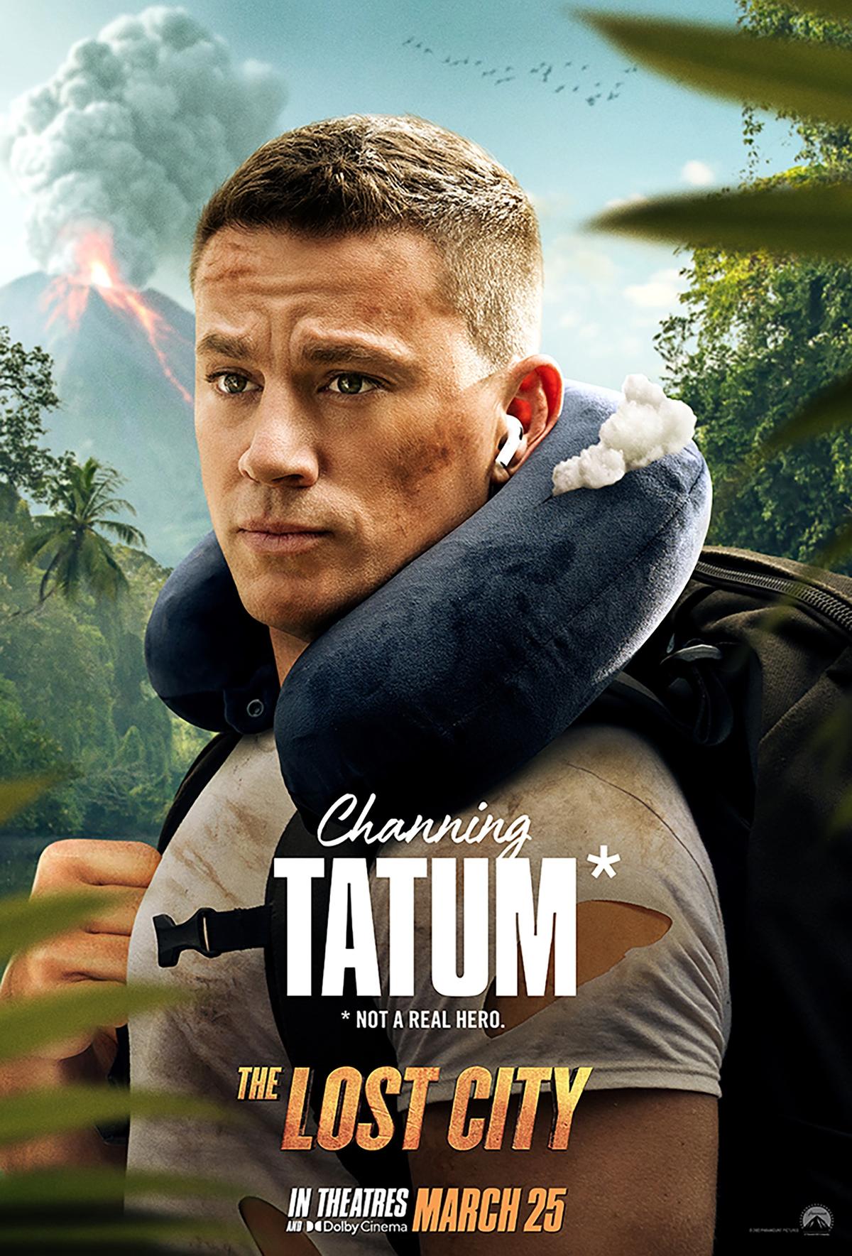 Alan (Channing Tatum), a romance novel cover model, in "The Lost City." (Paramount Pictures)