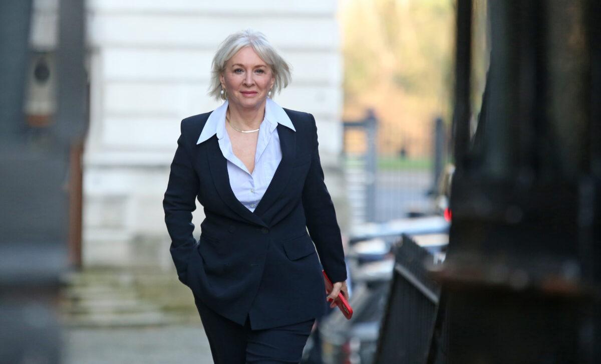 UK Secretary of State for Digital, Culture, Media, and Sport Nadine Dorries, in an undated file photo. (James Manning/PA)