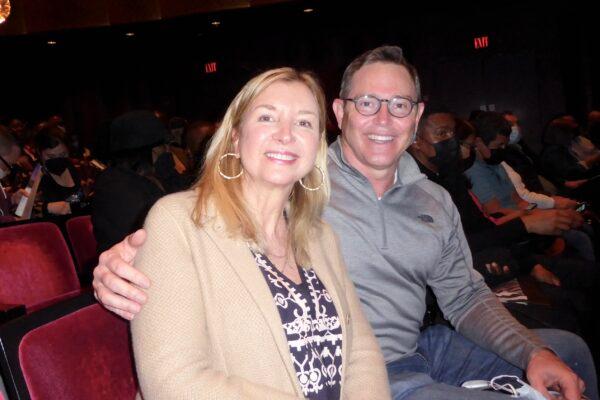 Jeanine and Philip Ferrone at Shen Yun Performing Arts at The David H. Koch Theater in Lincoln Center, N.Y., on March 19, 2022. (Frank Liang/The Epoch Times)