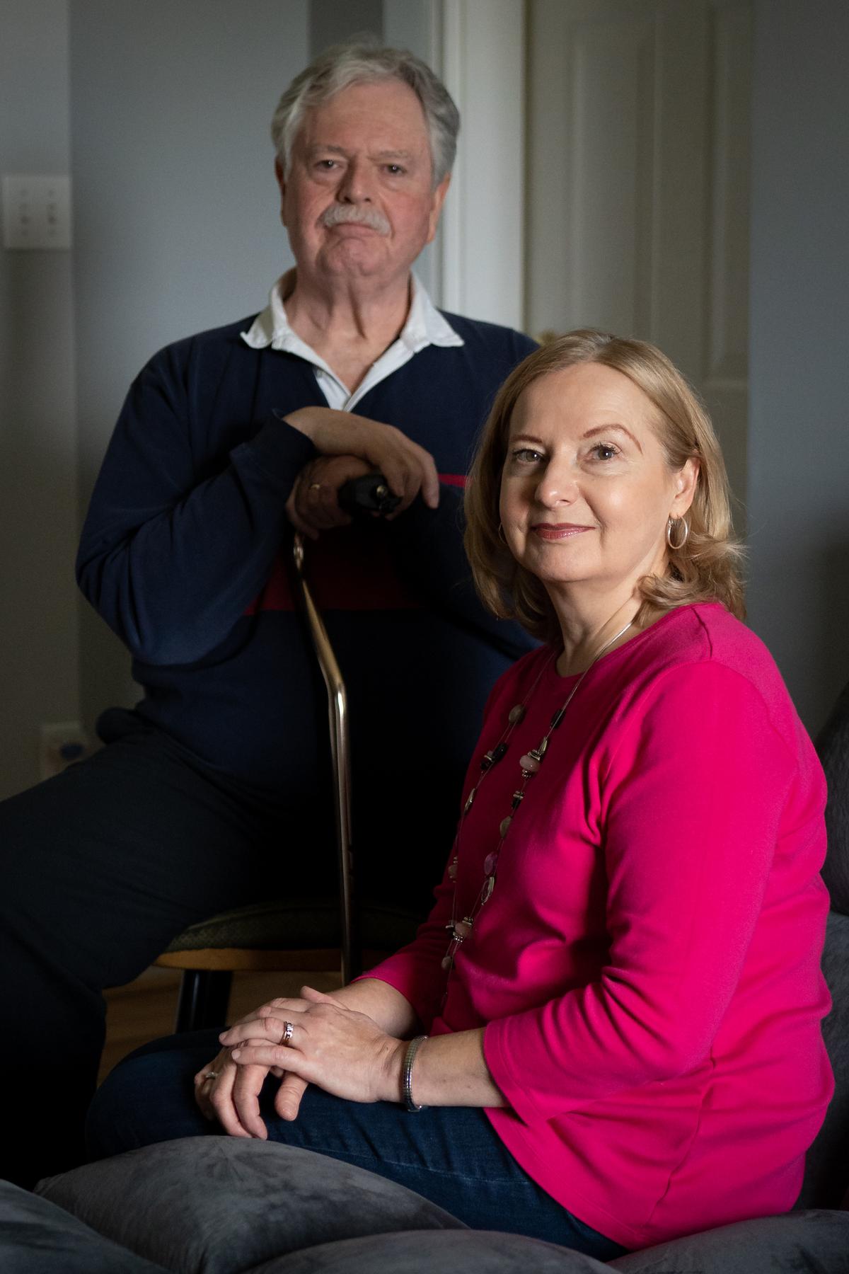 Thomas Caldwell and his wife, Sharon, at their home in Berryville, Va., on March 19, 2022. (Samira Bouaou/The Epoch Times)