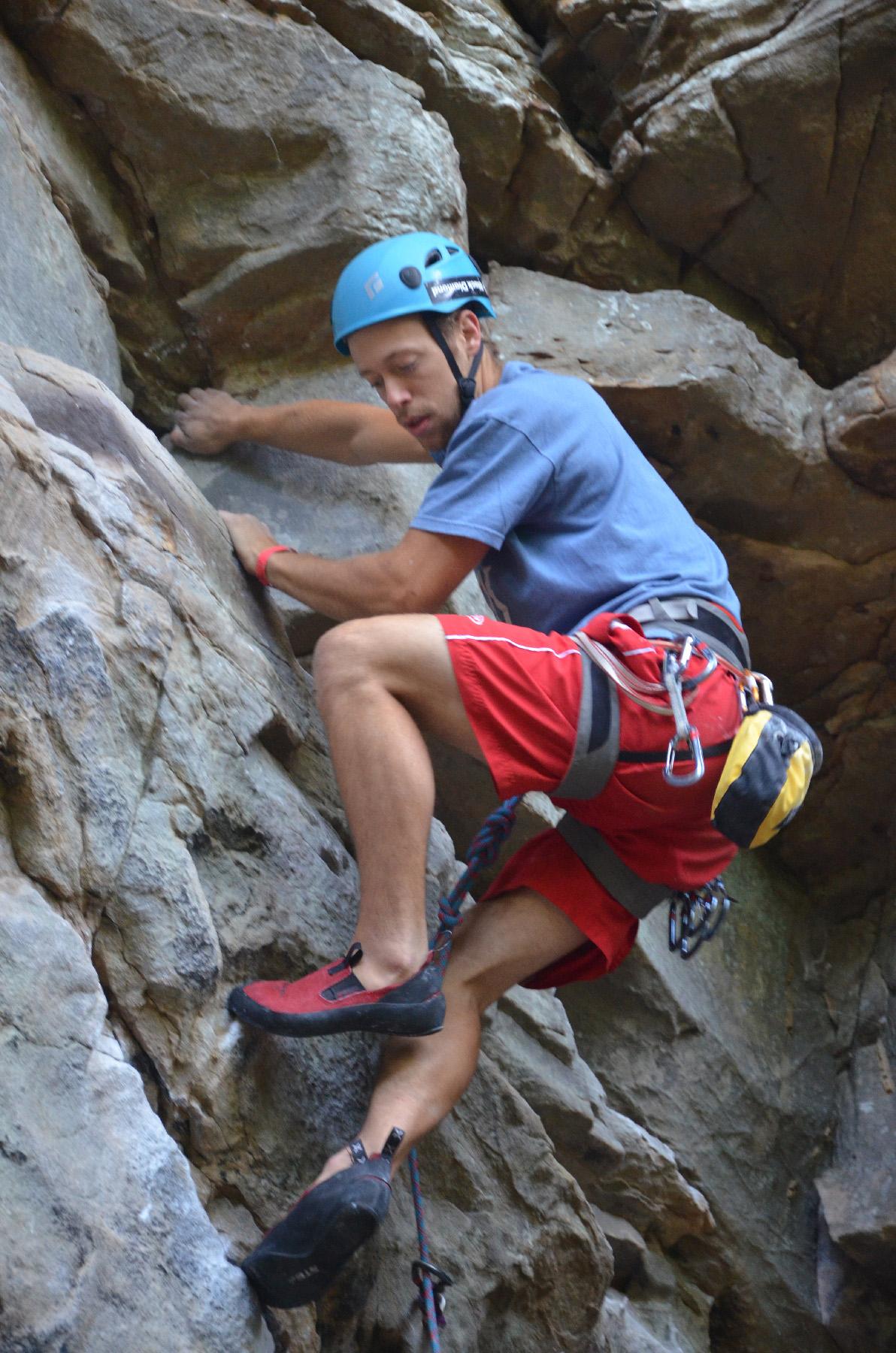 Rock-climbing is an option at Horseshoe Canyon Ranch in Jasper, Arkansas. (Courtesy of Horseshoe Canyon Ranch)