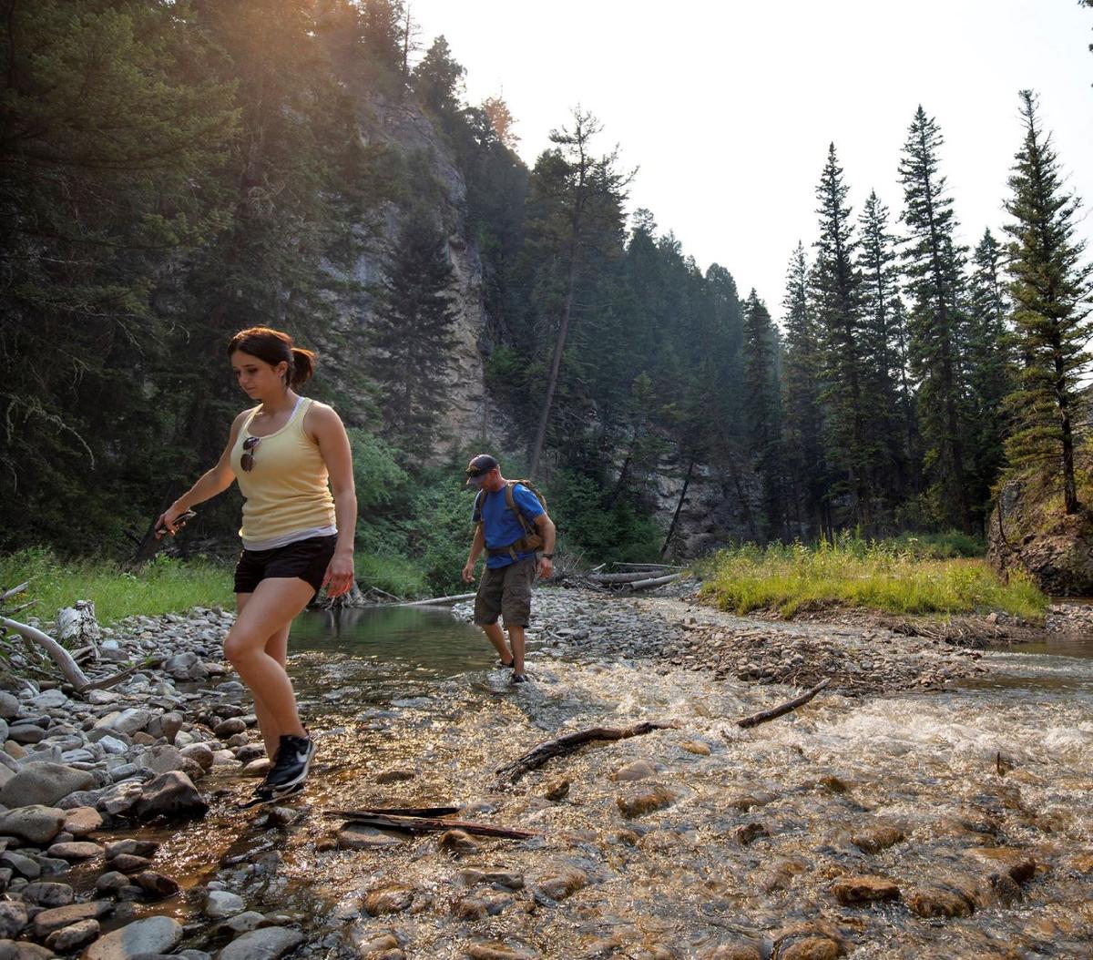 Hiking is one possible pastime at the Circle Bar Guest Ranch in Hobson, Montana. (Courtesy of Circle Bar Guest Ranch)