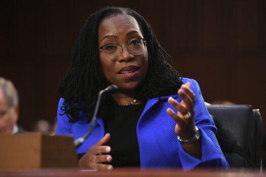 Judge Ketanji Brown Jackson testifies before the Senate Judiciary Committee on her nomination to serve on the Supreme Court, on Capitol Hill in Washington on March 23, 2022. (Saul Loeb/AFP via Getty Images)