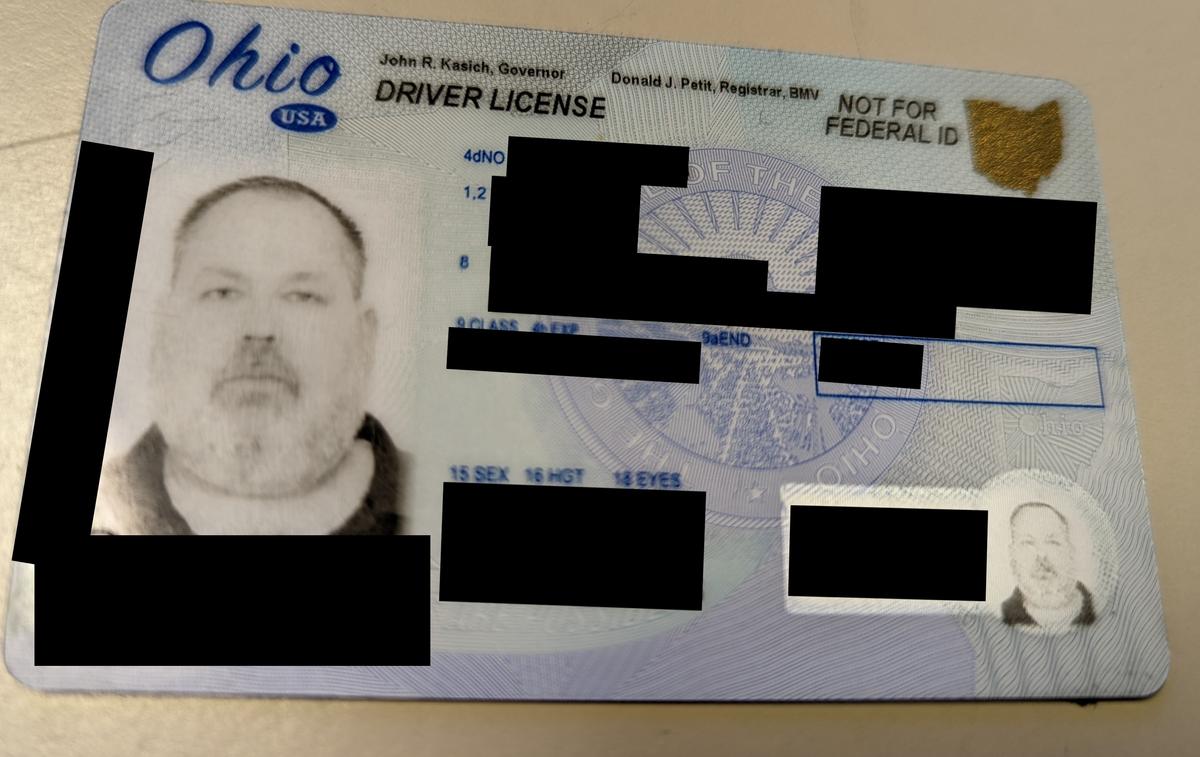 Ryan's driver's license from 2018. (Courtesy of <a href="https://www.facebook.com/ryan101614">Ryan Thom</a>)