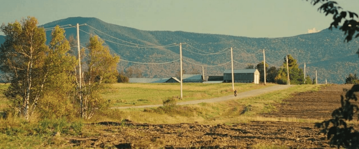 A quiet back road near Schenectady's Adirondack mountains, in "A Place Beyond the Pines." (Focus Features)