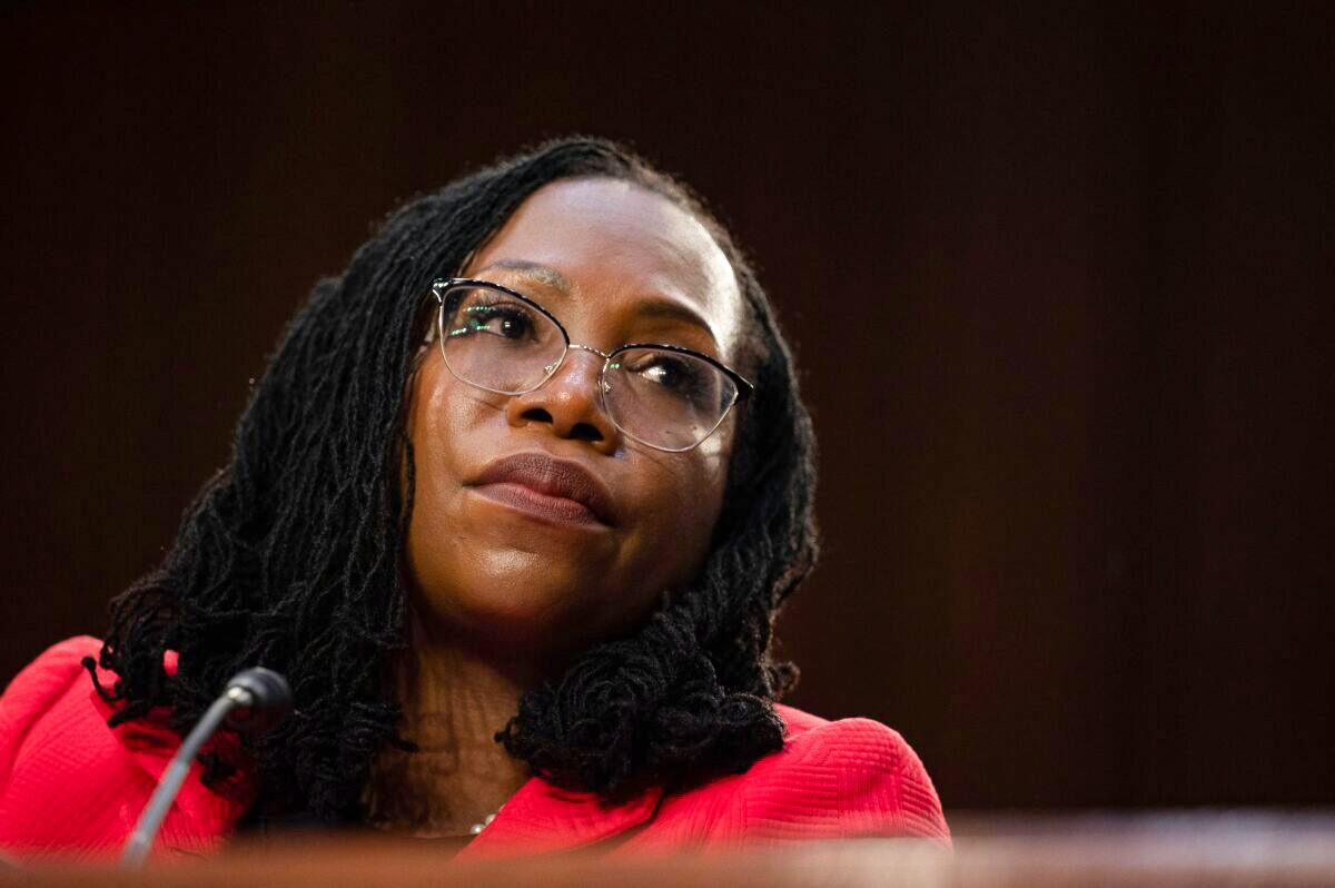 Judge Ketanji Brown Jackson testifies before the Senate Judiciary Committee on her nomination to serve on the Supreme Court in Washington on March 22, 2022. (Jim Watson/AFP via Getty Images)