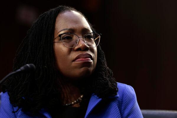 Supreme Court nominee Judge Ketanji Brown Jackson during her confirmation hearings in Washington on March 23, 2022. (Anna Moneymaker/Getty Images)