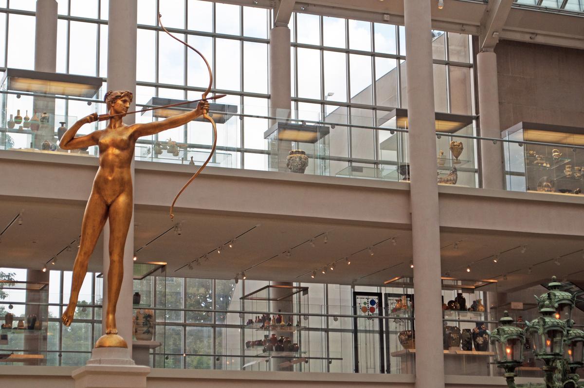Sculpture of Diana, Roman Goddess of the Hunt and the Moon, 1891, by Augustus Saint-Gaudens. Copper, 18 feet tall, possibly a replica of the origin. The Metropolitan Museum of Art. (Naeblys/Shutterstock)