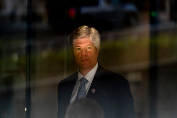 U.S. Rep. Jeff Fortenberry (R-Neb.) arrives at the federal courthouse for his trial in Los Angeles, on March 16, 2022. (Jae C. Hong/AP Photo/File)