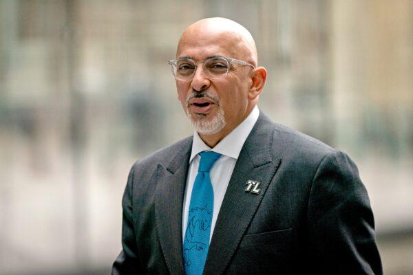 Education Secretary Nadhim Zahawi arrives at BBC Broadcasting House in London, on March 27, 2022. (PA Media)
