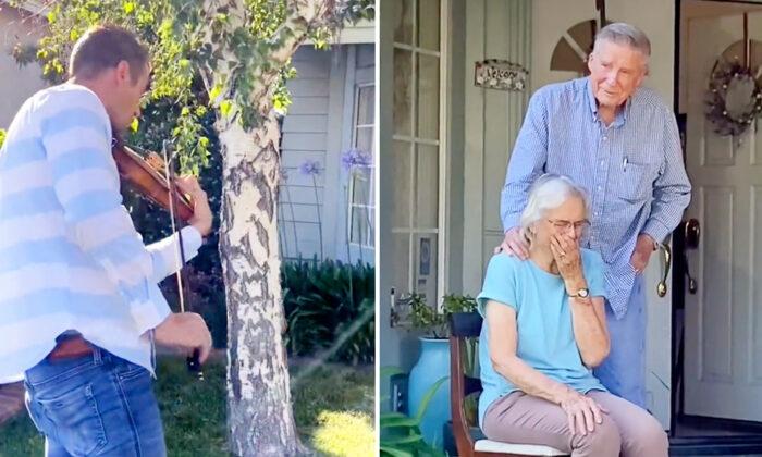 VIDEO: Couple Touched With Viola Player’s Serenade for Their 67th Wedding Anniversary
