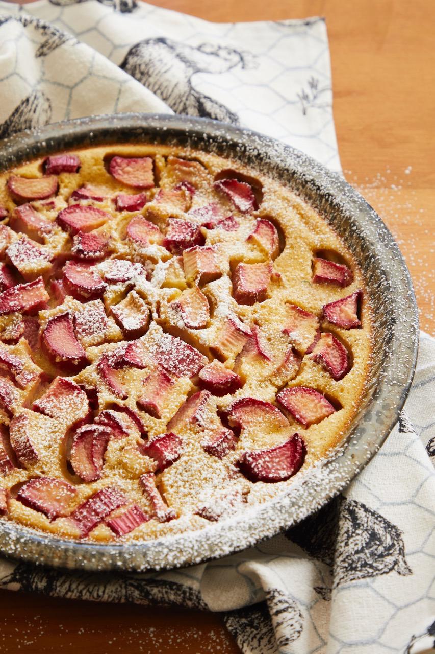 Ruby Red Rhubarb Is the Star in This French-Style Clafouti for Easter Dessert