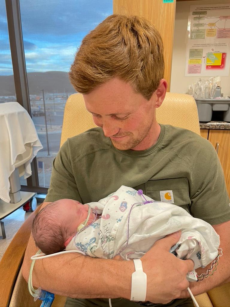 Trent with baby Leo. (Courtesy of <a href="https://www.youtube.com/channel/UCwh2SF7McSUf1GVFVk0nP8w">Trent and Allie</a>)