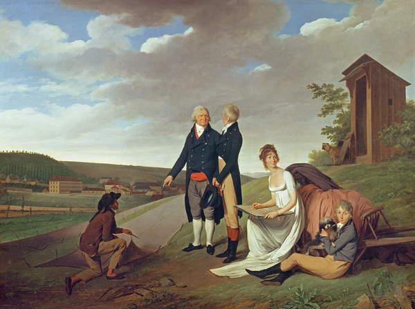 Christophe-philippe Oberkampf And Family In Front Of His Factory At Jouy, 1803 (Louis-Léopold Boilly, Public domain, via Wikimedia Commons)