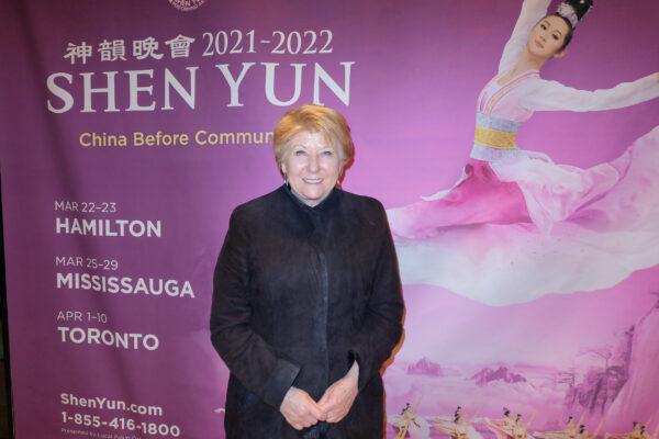 Former Conservative MP Lois Brown at the Shen Yun performance in Toronto on April 1, 2022. (The Epoch Times)