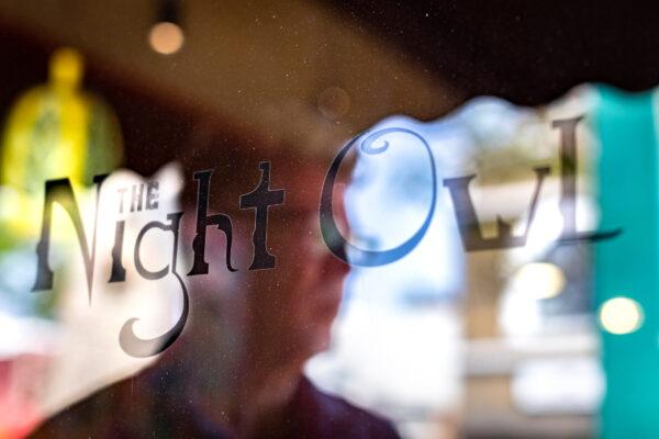 The Night Owl Coffeeshop owner Joe Rosati stands in his coffee shop in Fullerton, Calif., on Aug. 12, 2021. (John Fredricks)