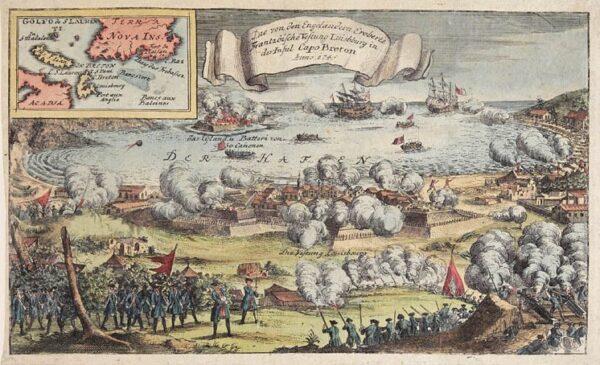 Vintage engraving of the Battle of Lexington on April 19, 1775. The battles of Lexington and Concord marked the outbreak of open armed conflict between the Kingdom of Great Britain and the Thirteen American Colonies. (Public Domain)