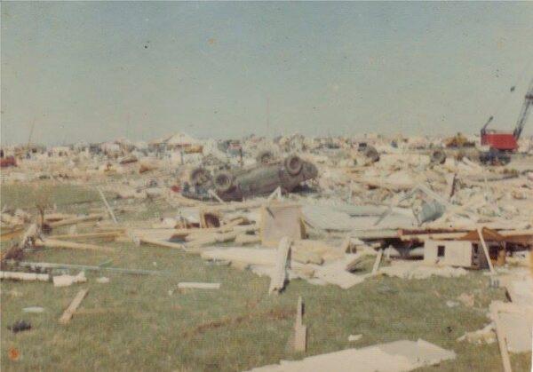 The Arrowhead subdivision on the west side of Xenia was flattened by the tornado. (Photo courtesy of Greene County Historical Society)