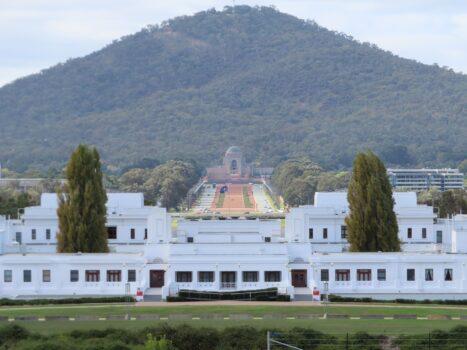 The Old Parliament House in Canberra, Australia, on April 1, 2022. (Rebecca Zhu/The Epoch Times)