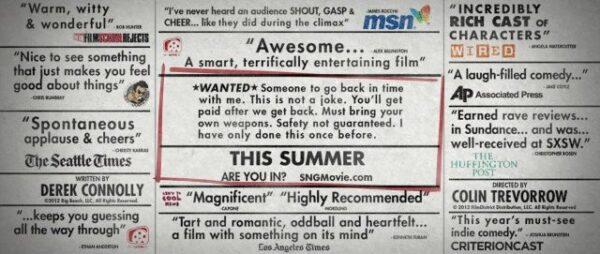 Ad placed, in "Safety Not Guaranteed." (Film District)