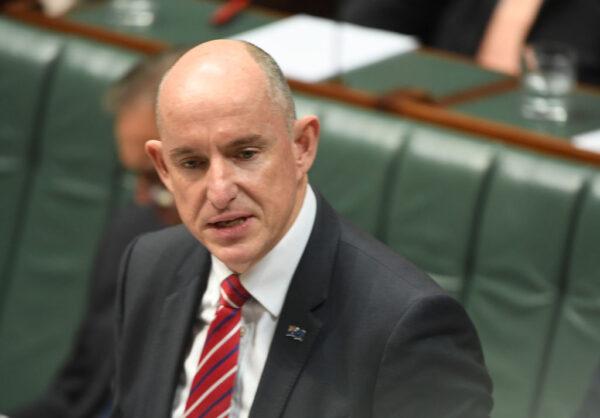  Minister for Government Services Stuart Robert during Question Time in the House of Representatives at Parliament House on November 25, 2019 in Canberra, Australia. Australian spy agency ASIO. (Photo by Tracey Nearmy/Getty Images)