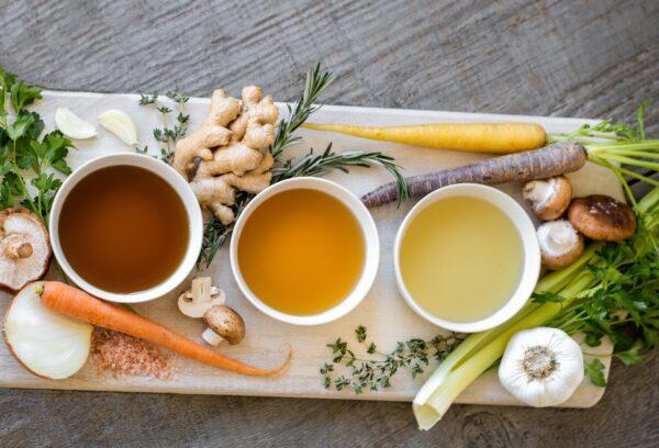 Another excellent source, and perhaps the best one, is homemade bone broth made from organically raised animals. (Photo by Bluebird Provisions on Unsplash)