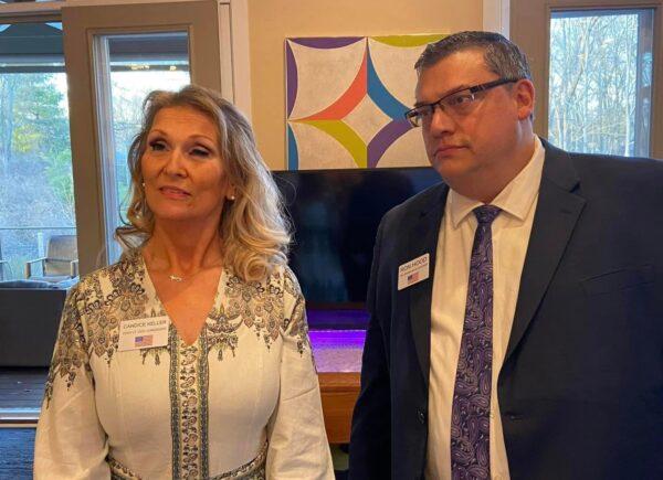 Ron Hood and Candice Keller, who entered the Ohio gubernatorial race on Feb. 1, 2022, spoke at an event at Apple Valley Lake, Ohio, on April 1. (Ron Hood and Candice Keller for Governor Facebook page)