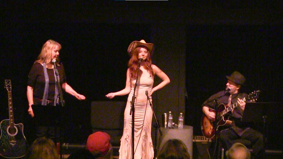 Cat performing with her parents. (Courtesy of Cat Cattinson)
