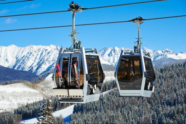 Vail's gondolas shuttle skiers and riders efficiently and comfortably up the mountain. (Vail Resorts)
