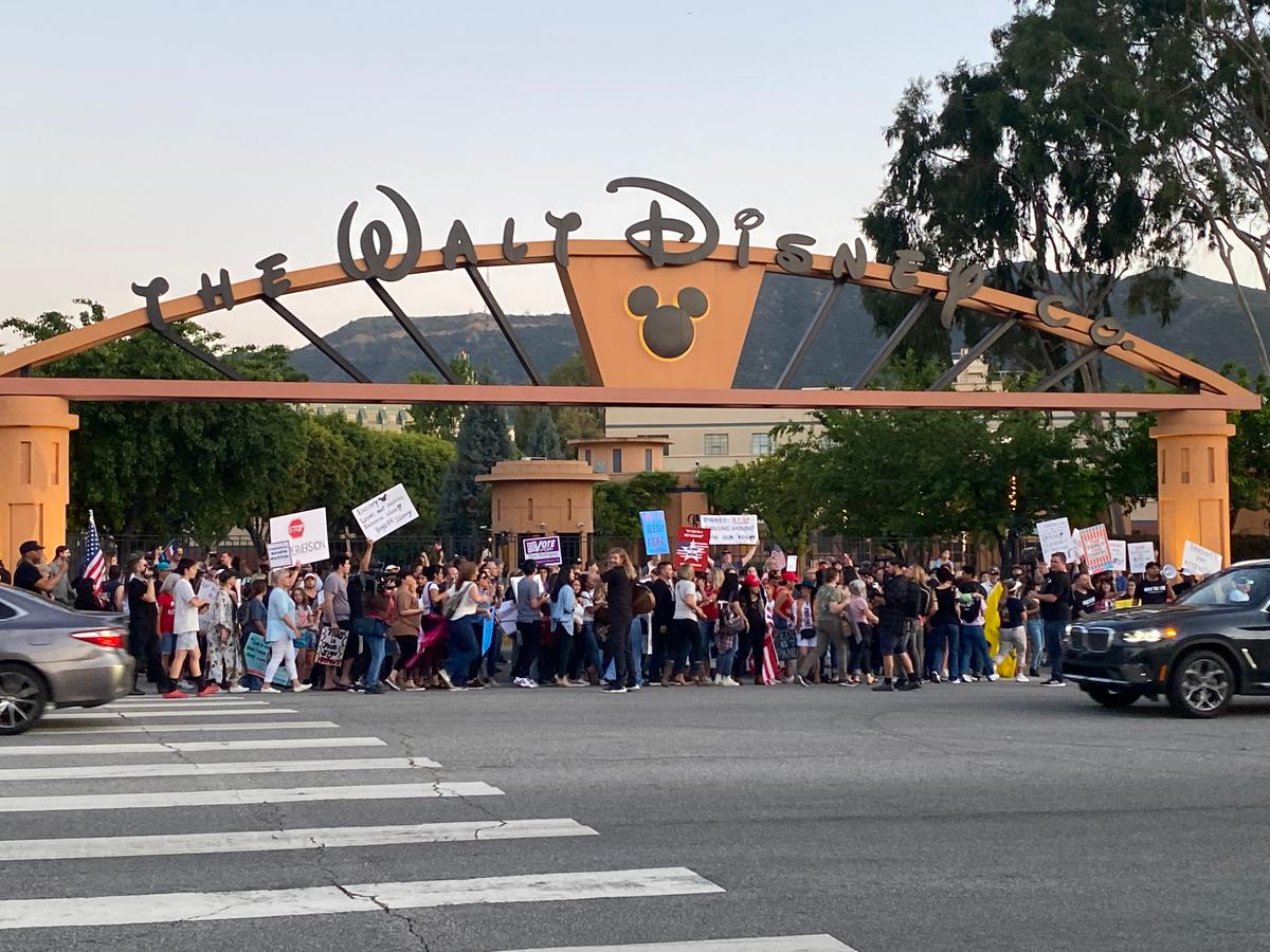Crowd Protests Disney’s ‘Woke’ Agenda