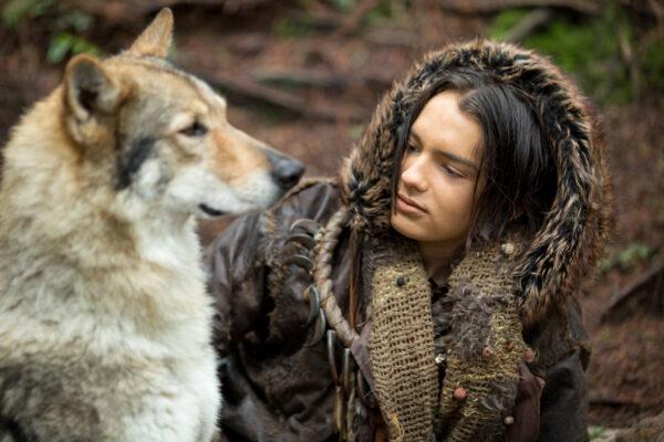 Kodi Smit-McPhee as Keda and his dog Alpha in "Alpha." (Sony Pictures Entertainment)