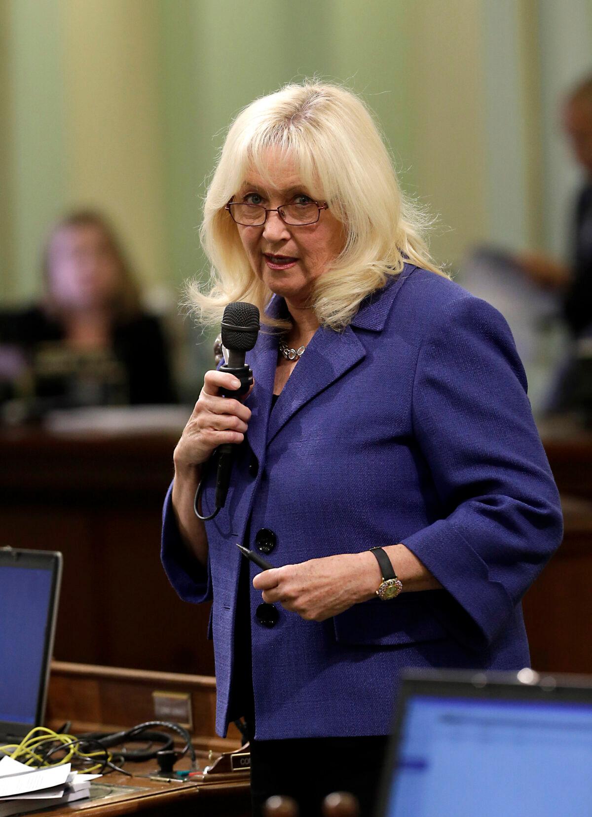 California Assembly Minority Leader Connie Conway speaks in Sacramento, Calif., in a 2014 file photograph. (Rich Pedroncelli/AP Photo)