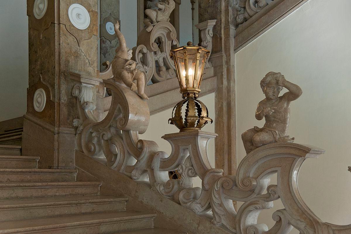  <span data-sheets-value="{"1":2,"2":"A close-up of a couple of Georg Raphael Donner’s cherubs that playfully greet visitors atop the impressive Rococo banister with all of its swirling forms. The marble staircase rises to the Marble Hall with the glow of light from beautiful Baroque lanterns. (WOKRIE/CC BY-SA 3.0 Austria)"}" data-sheets-userformat="{"2":13059,"3":{"1":0},"4":{"1":2,"2":10797812},"11":4,"12":0,"15":"Arial","16":10}" data-sheets-textstyleruns="{"1":0}{"1":4,"2":{"5":1}}{"1":10}">A close-up of a couple of Georg Raphael Donner’s cherubs that playfully greet visitors atop the impressive Rococo banister with all of its swirling forms. The marble staircase rises to the Marble Hall with the glow of light from beautiful Baroque lanterns. (WOKRIE/CC BY-SA 3.0 Austria)</span>