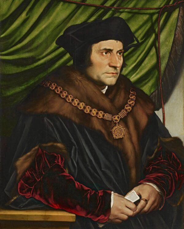 “Sir Thomas More,” 1527, by Hans Holbein the Younger. Oil on oak wood, 29.4 inches by 23.7 inches. The Frick Collection. (Public Domain)