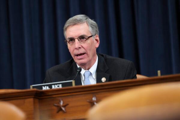 Rep. Tom Rice (R-S.C.) speaks in Washington on March 17, 2022. (Kevin Dietsch/Getty Images)