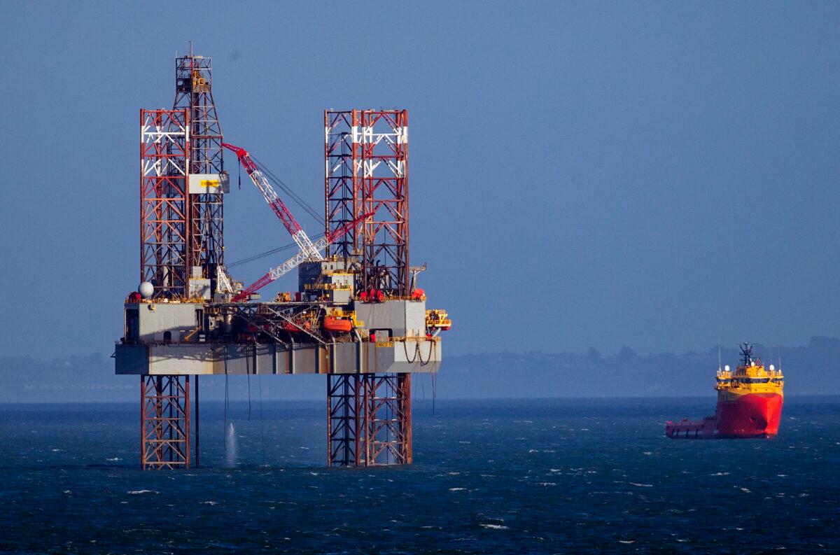 Undated file photo showing jack-up rigs used by North Sea drillers. (Steve Parsons/PA Media)