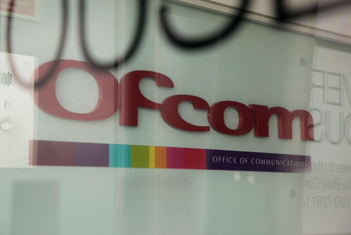 Undated photo showing a logo of Ofcom, the UK's broadcast and communications regulator. (Yui Mok/PA Media)