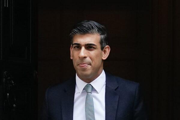 Chancellor of the Exchequer Rishi Sunak leaves 11 Downing Street as he heads to the House of Commons to deliver his Spring Statement in London on March 23, 2022. (Aaron Chown/PA)