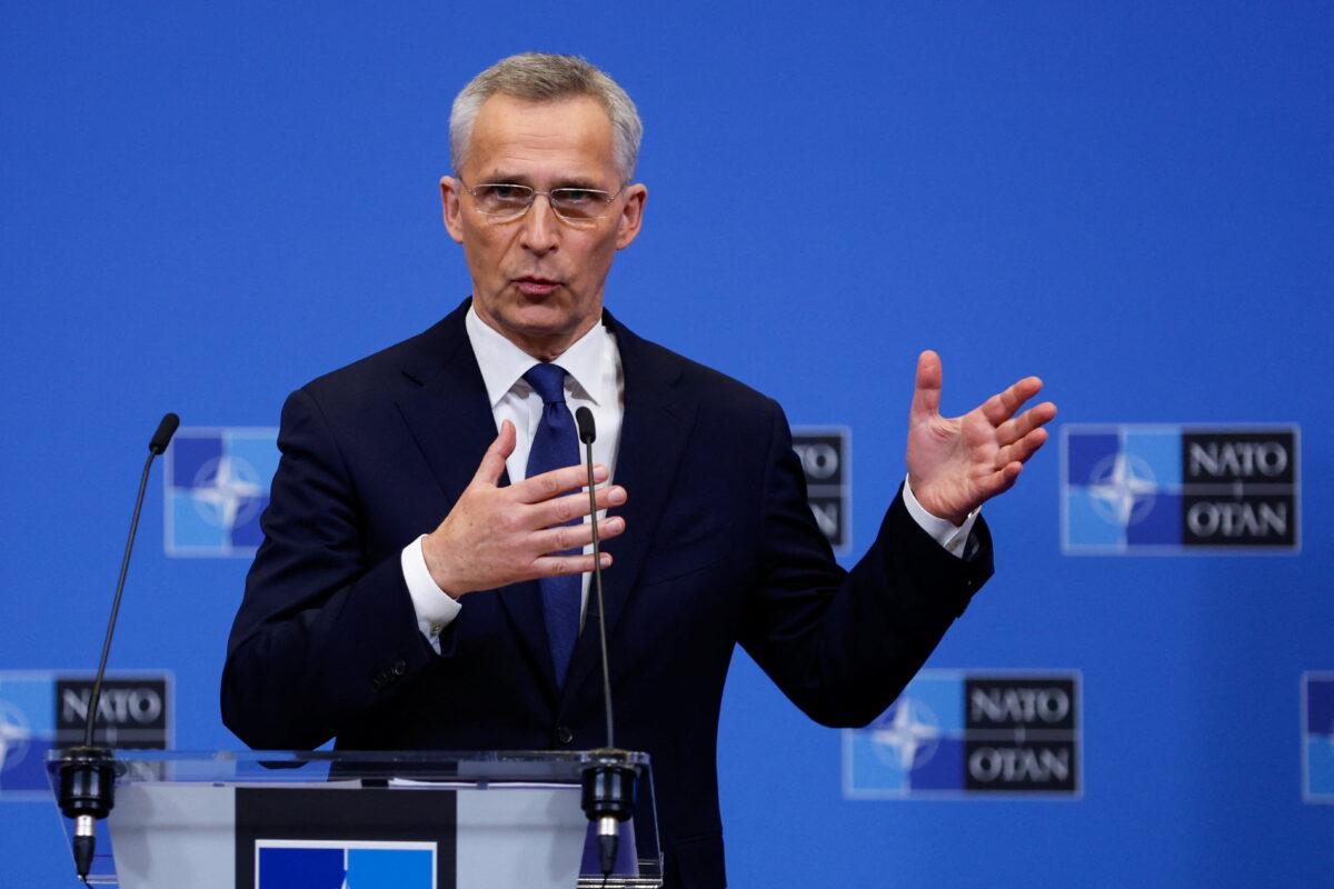 NATO Secretary General Jens Stoltenberg holds a news conference during a NATO summit to discuss Russia's invasion of Ukraine, in Brussels, Belgium, on March 24, 2022. (Gonzalo Fuentes/File Photo/Reuters)